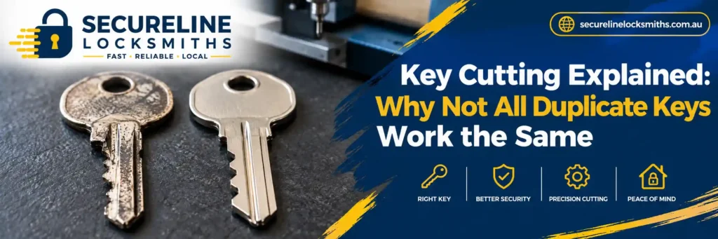 Worn and newly cut duplicate keys showing the difference in key cutting precision